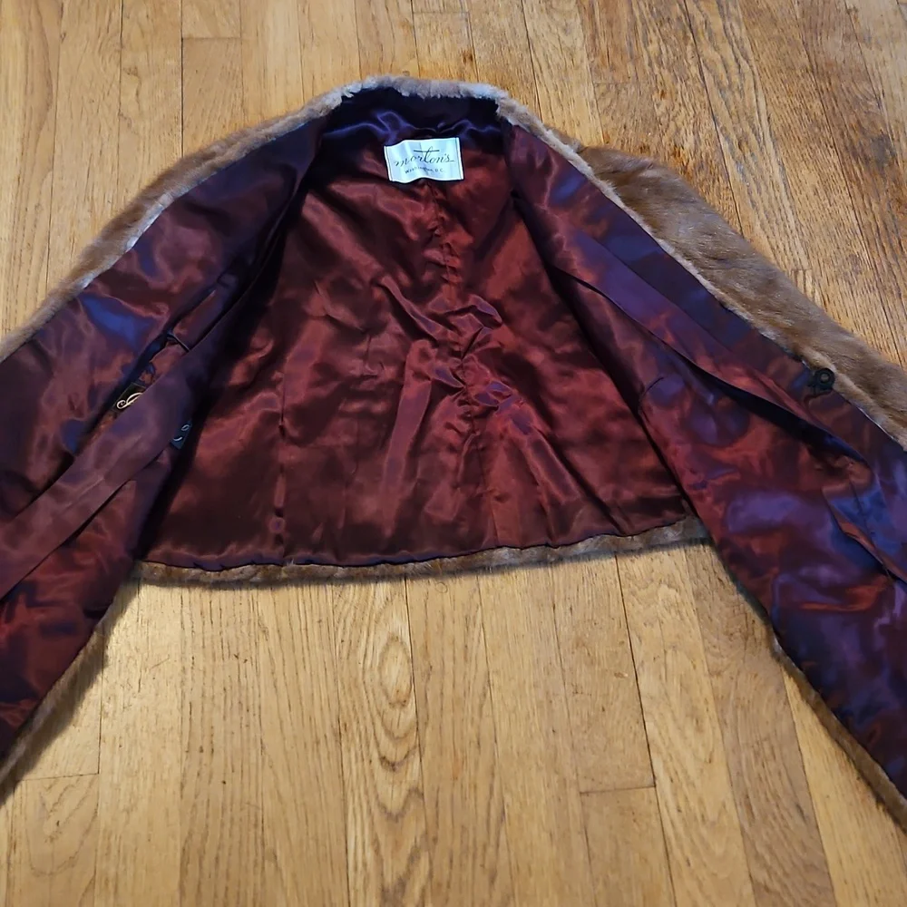 Vintage real mink cape wrap M/L